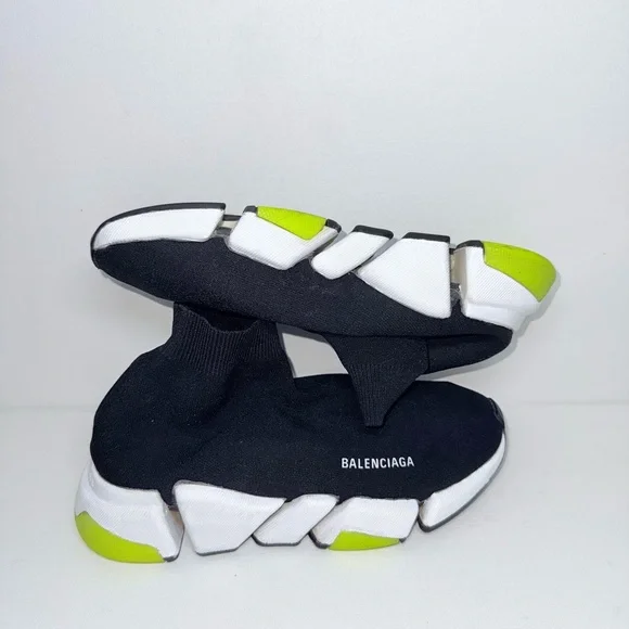 BALENCIAGA BLACK KNIT FABRIC SPEED 2.0 HIGH TOP. - Picture 6 of 11